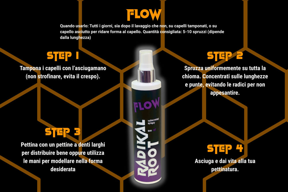 Come si usa FLOW - Maschera Spray Leave-in 200ML
