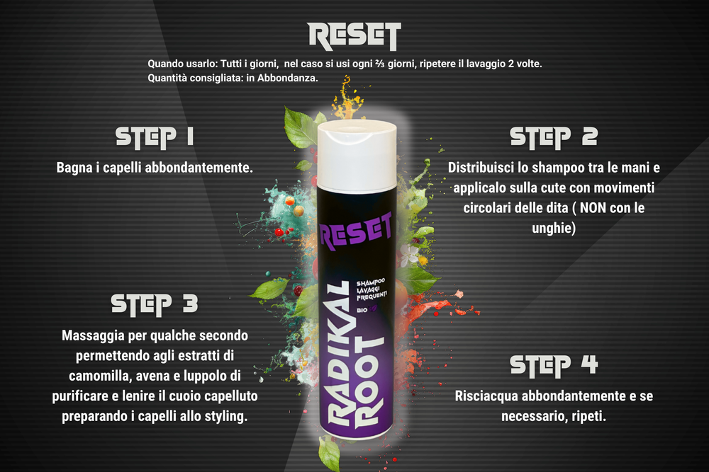 Come si usa RESET - Shampoo BIO 250ML