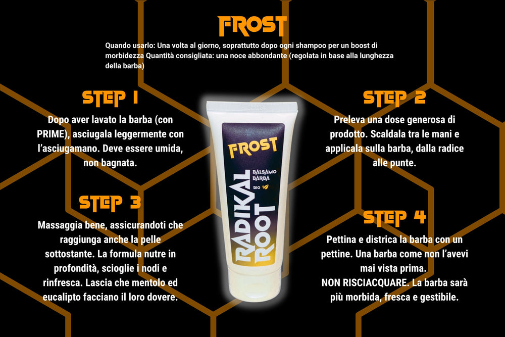 Come si usa FROST - Balsamo Barba Senza Risciacquo BIO 100ML