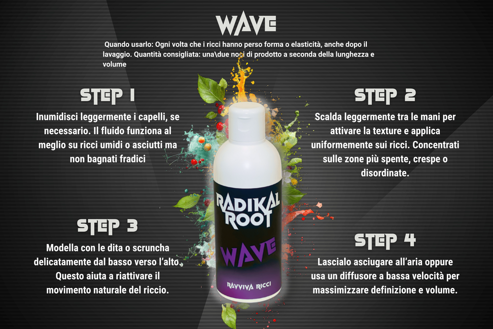 Come si usa WAVE - Ravviva Ricci 200ML