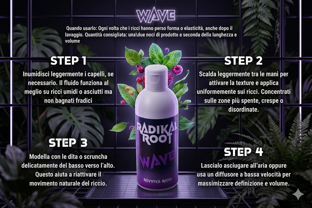 Come si usa WAVE - Ravviva Ricci 200ML