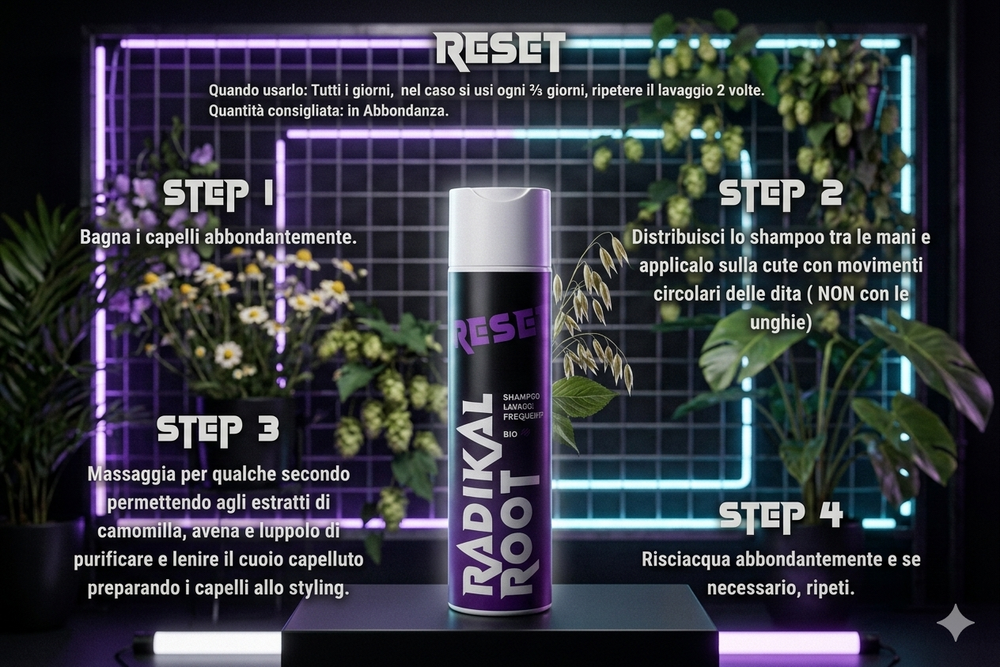 Come si usa RESET - Shampoo BIO 250ML
